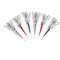 7 1/2" Patriotic Red, White & Blue Fringe Horn with Silver Fringe 12 Pc.